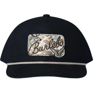 Burlebo Men's Camo Patch Hat Black One Size Fits Most