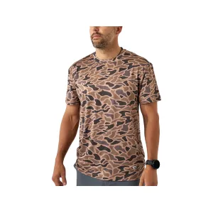 Burlebo Men's Go To Short Sleeve Crew Neck T Shirt Gauge Camo XL