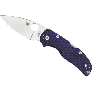 Spyderco Native 5 Pocket Knife 2.95" Drop Point S110V Steel Blade G-10 Handle Dark Blue