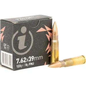 Igman 7.62x39mm Ammo 123 Grain Full Metal Jacket Case of 840 (56 Boxes of 15)