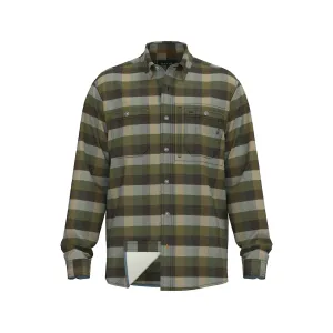 Orvis Men's Flat Creek Tech Flannel Shirt Tarragon/Moss Medium