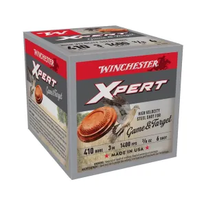 Winchester Xpert Game and Target 410 Ammo 3" #6 Steel Shot 3/8 oz Case of 250 (10 Boxes of 25)