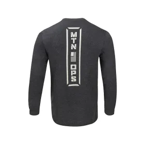 MTN OPS Men's Stacked 2.0 Long Sleeve T Shirt Charcoal Medium