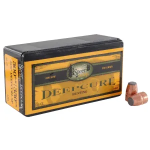 Speer DeepCurl 50 Caliber (500 Diameter) Bullets 350 Grain Bonded Jacketed Soft Point with Cannelure Box of 50