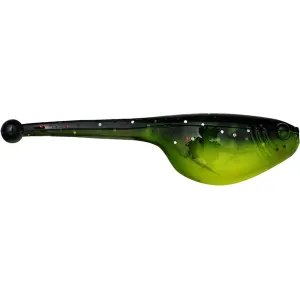 Mr. Crappie Shadpole XL 2.5" Swimbait Tuxedo Black Chartreuse