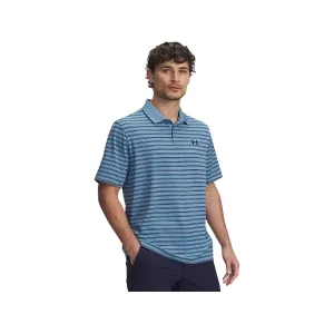 Under Armour Men's Matchplay Stripe Polo Blue Smoke/Midnight Navy Medium