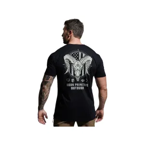 Born Primitive Men's Outdoor Big Horn Short Sleeve Crew Neck T Shirt Black Large