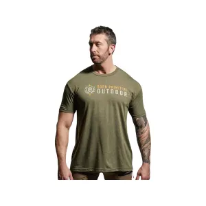 Born Primitive Men's Outdoor Brand Short Sleeve Crew Neck T Shirt Tactical Green Medium