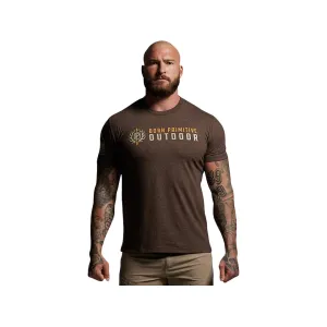 Born Primitive Men's Outdoor Brand Short Sleeve Crew Neck T Shirt Chestnut Medium