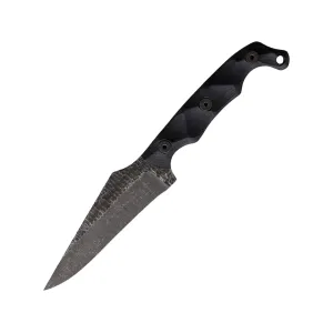 Stroup Knives TU2 Fixed Blade Knife 4.5" Clip Point 1095 Forged Blade G-10 Handle Black