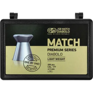JSB Match Premium LW Air Gun Pellets 177 Caliber 7.33 Grain Tin of 200
