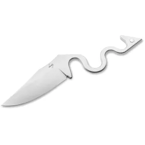 Boker Knives Midgards Snake Fixed Blade Knife 4.53" Drop Point D2 Satin Blade D2 Handle Satin