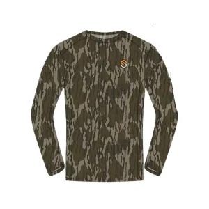 Scent-Lok Men's Featherweight Long Sleeve T Shirt Mossy Oak Original Bottomland Medium