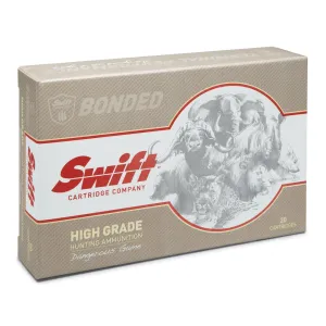 Swift High Grade Dangerous Game Hunting 416 Remington Magnum Ammo 400 Grain Swift A-Frame Bonded Round Nose Box of 20