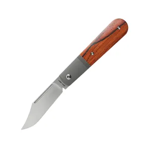 Jack Wolf Knives Primo Jack Pocket Knife 3.26" Clip Point CPM-S90V Satin Blade Rosewood Handle Brown