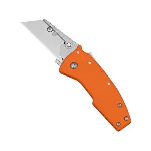Demko Knives Razor Shark Pocket Knife 2.4" Utility Stainless Steel Satin Blade Glass Reinforced Nylon (GRN) Handle Orange
