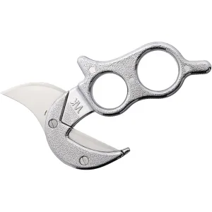 Wyoming Knife Field Dressing Fixed Blade Knife 4.25" Skinner with Gut Hook Surgical Satin Blade Metal Handle Stainless