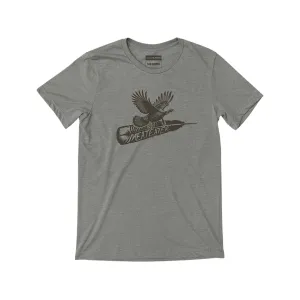 MeatEater Men's Turkey Feather Short Sleeve Crew Neck T Shirt Khaki Heather 2XL