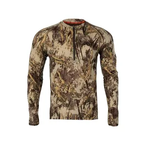 First Lite Men's Wick Quarter Zip Base Layer Shirt First Lite Typha Large
