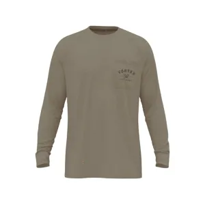 Vortex Optics Men's Outland Heavyweight Long Sleeve Crew Neck T Shirt Tan Large