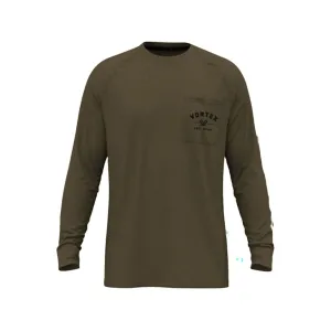 Vortex Optics Men's Outland Heavyweight Long Sleeve Crew Neck T Shirt Dark Olive 3XL