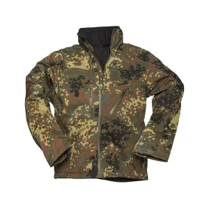 Mil-Tec Men's Soft Shell Jacket Flecktarn Camo Medium