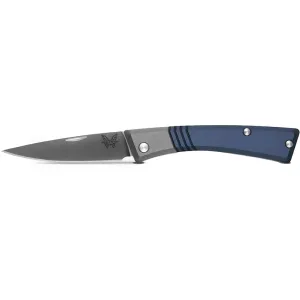 Benchmade Successor Pocket Knife 2.56" Drop Point Bohler M390 Satin Blade Aluminum Handle Ash Gray/Crater Blue
