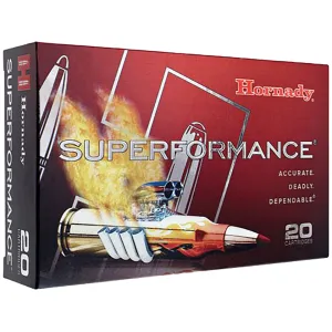 Hornady Superformance 308 Winchester Ammo 180 Grain SST (Super Shock Tip) Polymer Tip Box of 20