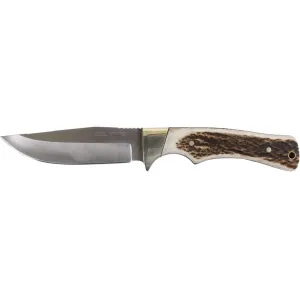 PUMA Deadwood Canyon Fixed Blade Knife 3.8" Drop Point 440A Satin Blade Bone Handle Stag