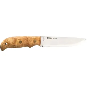 Helle Didi Galgalu Fixed Blade Knife 5.17" Drop Point Sandvik 14C28N Satin Blade Birch Handle Wood