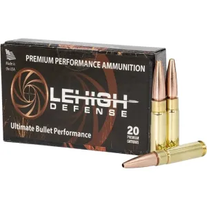 Lehigh Defense Controlled Fracturing 300 AAC Blackout Ammo 195 Grain Fragmenting Hollow Point Box of 20