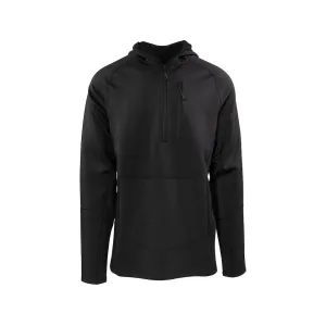 MidwayUSA Men's Grid Fleece Quarter Zip Hoodie Black XL Tall