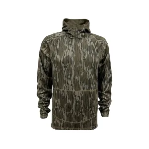 MidwayUSA Men's Grid Fleece Quarter Zip Hoodie Mossy Oak Original Bottomland Medium