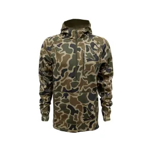 MidwayUSA Men's Grid Fleece Quarter Zip Hoodie Old School Camo 2XL Tall