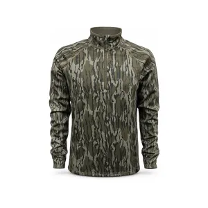 MidwayUSA Men's Grid Fleece Quarter Zip Shirt Mossy Oak Original Bottomland 2XL Tall