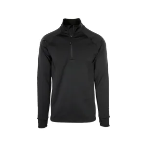 MidwayUSA Men's Grid Fleece Quarter Zip Shirt Black Large