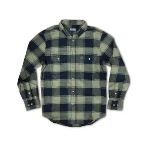 MidwayUSA Men's Flannel Shirt Olive/Black 2XL Tall