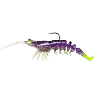Z-Man Prawn Starz 3" Shrimp Plum Chartreuse