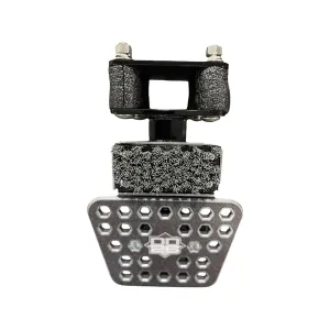 DD26 Fishing Access Step With Mean Clean Kick Brush Standard Silver
