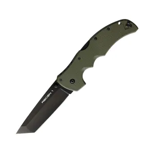Cold Steel Recon 1 Pocket Knife 4" Tanto Point CPM S35VN Black DLC Blade G-10 Handle OD Green