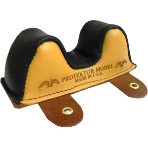 Protektor Owl Ear Rifle Front Shooting Rest Bag Medium Bumble Bee Leather Black and Tan Filled