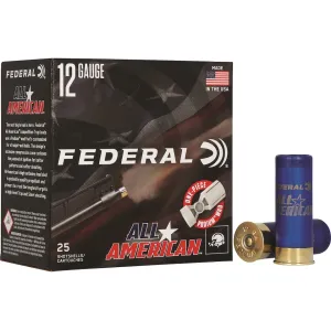 Federal Premium All American 12 Gauge Ammo 2 3/4" #8 Lead Shot 1 oz Box of 25
