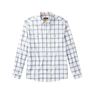 Orvis Men's River Guide 2.0 Long Sleeve Shirt Blue Haze/White Medium