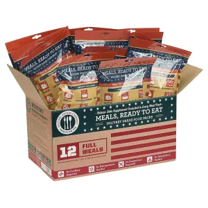 Military Ration Company MRE Deluxe (Meal, Ready to Eat) Case of 12