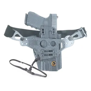 Henry Holsters Spark Partial Sweat Guard with Phlster Enigma IWB Holster Right Hand Glock 17, 22, 31, 47 with Streamlight TLR-7 Boltaron Black