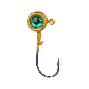 ACC Crappie Stix Big Eye 1/32oz Round Ball Jighead Gold