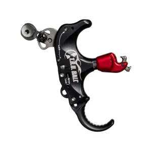 T.R.U Ball Ultimate Flex 3 Finger Handheld Thumb Bow Release Black Medium
