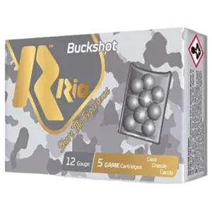 Rio Royal Buck 12 Gauge Ammo 2-3/4" #4 Buckshot 27 Pellets Case of 250 (50 Boxes of 5)