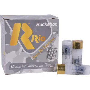 Rio Royal Buck Low Recoil 12 Gauge Ammo 2-3/4" #00 Buckshot 9 Pellets Box of 25