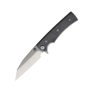 Chaves Knives Sangre Street Pocket Knife 3.25" Wharncliffe ELMAX Satin Blade Micarta Handle Black